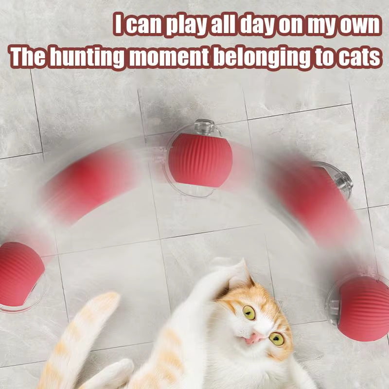 Cat Interactive Ball Toys Cat Ball Toy Automatic Rolling Fake Tail Ball Smart Pet Toy Pet Interactive Toys for Indoor Playing