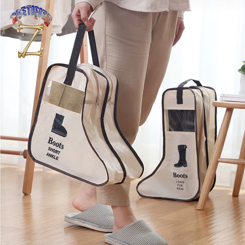 New Fashion Portable High Heel Shoes Storage Bags Organizer Long Riding Rain Boots Dust Proof Travel Shoe Cover Zipper Pouches