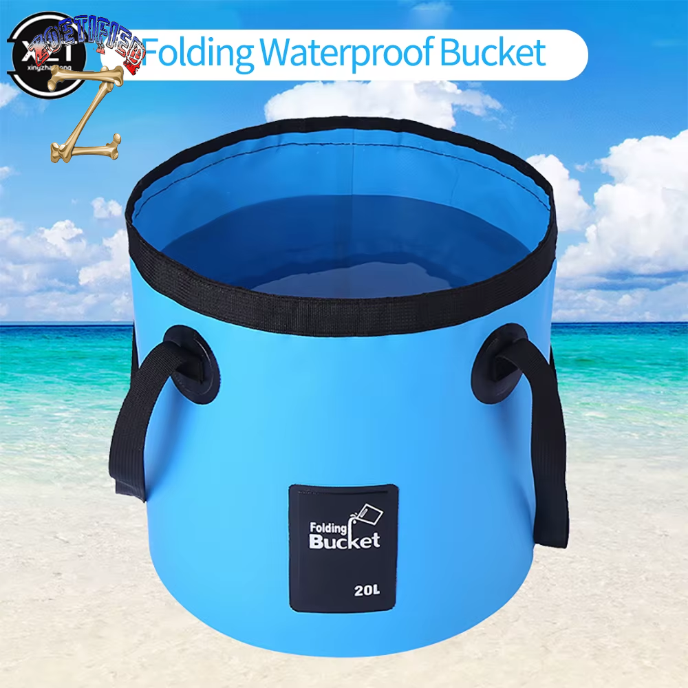 Portable Waterproof Bucket Water Storage Bag Water Bag Folding Bucket Container Carrier Bags for Fishing Camping Cooking Travel