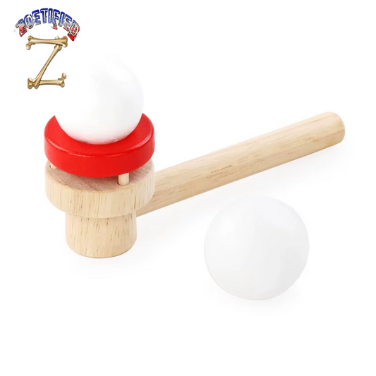 Explosive Wooden Suspension Ball Blower Children'S Early Education Puzzle Parent-Child Games Training Lung Capacity Toys