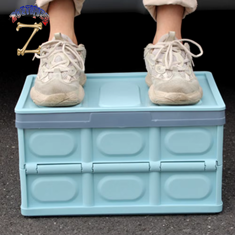 Portable Folding Car Trunk Grocery Storage Box Auto Vehicle Travel Container Collapsible Car Trunk Organizer for Travel and Camp