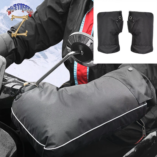 Reflective Bar Mitts Snowmobile/Atv/Dirt Bike Mitts Cycling Thermal Fleece Lining MTB Handlebar Windproof Winter Gloves Mittens