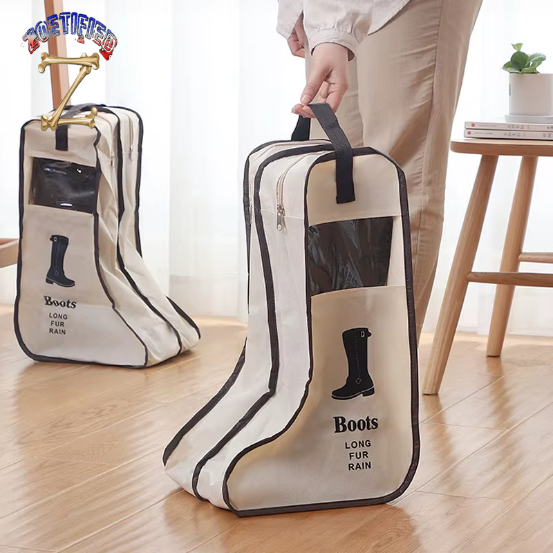 New Fashion Portable High Heel Shoes Storage Bags Organizer Long Riding Rain Boots Dust Proof Travel Shoe Cover Zipper Pouches