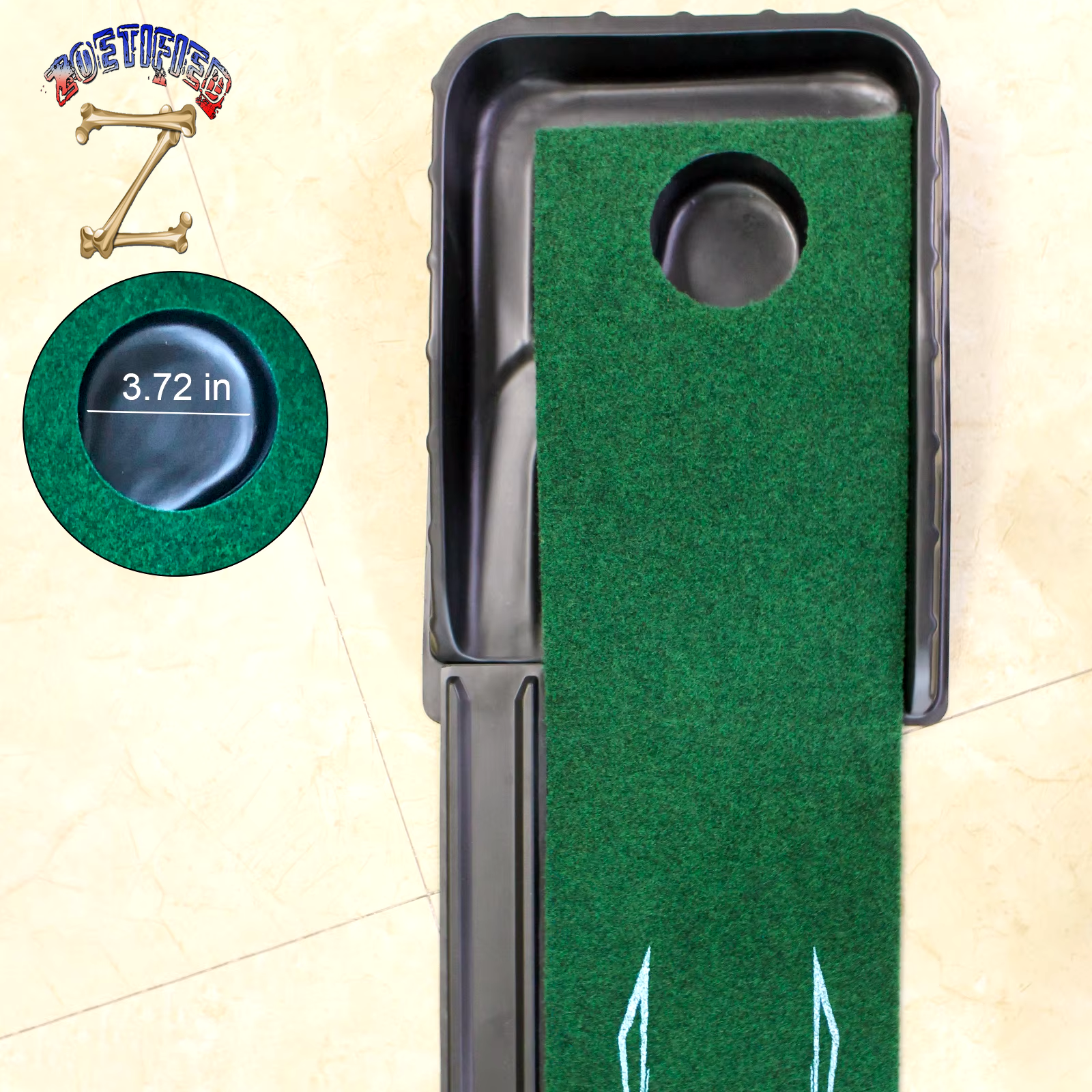 Indoor Golf Putting Mat with Auto-Ball Return and Alignment Guides Golf Putting Green