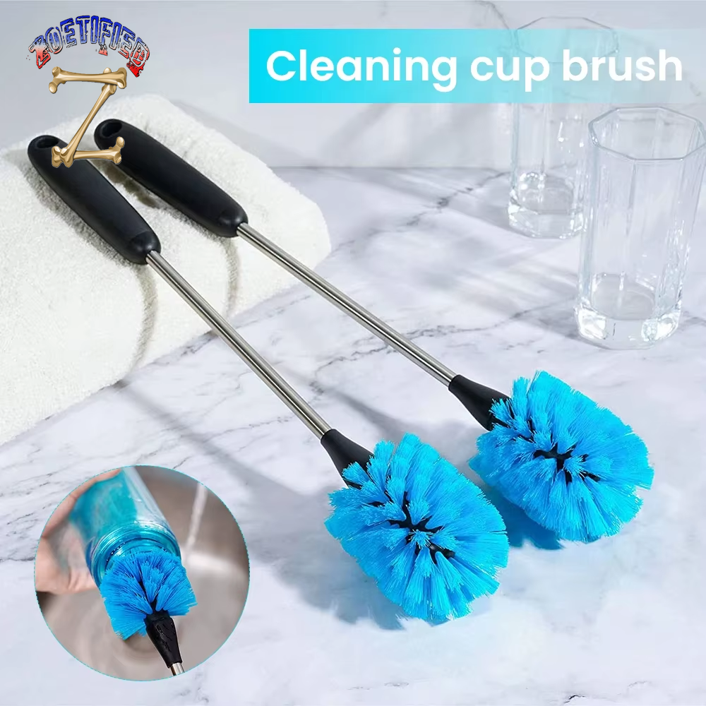 3-In-1 Stainless Steel Water Bottle Brush Set Cleaning Brush Long Handle Water Bottles Cleaner Washing Kitchen Scrubbing Tools