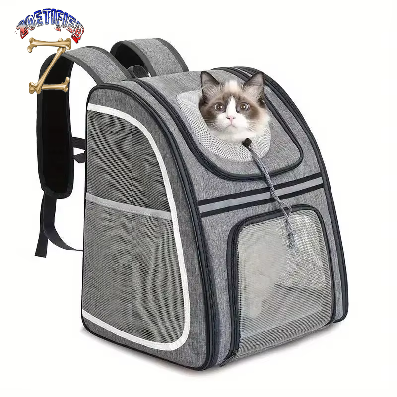 Airline-Approved Pet Backpacks Breathable Mesh Pet Cat Carrierfully Ventilated Mesh Cat Backpack for Travel