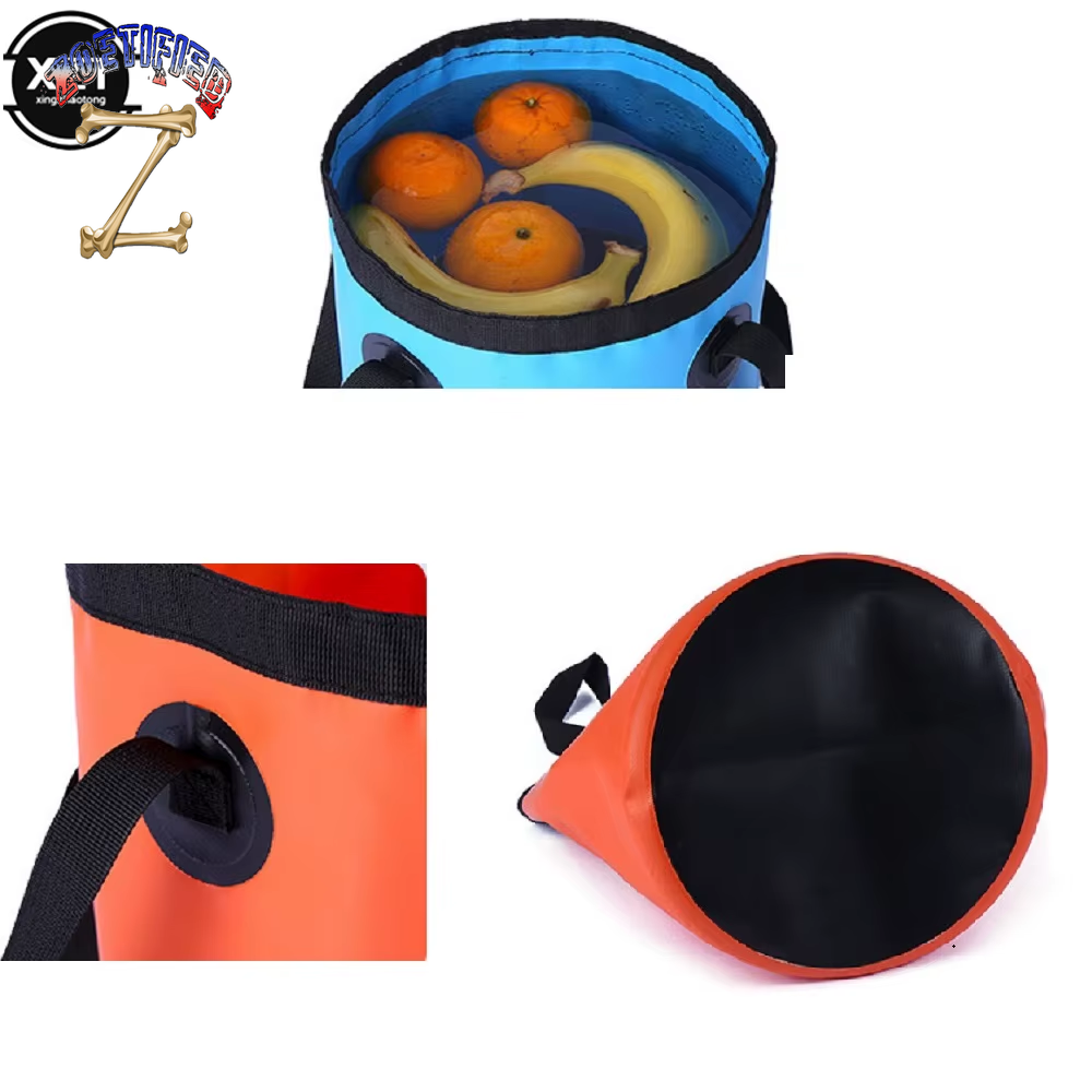 Portable Waterproof Bucket Water Storage Bag Water Bag Folding Bucket Container Carrier Bags for Fishing Camping Cooking Travel