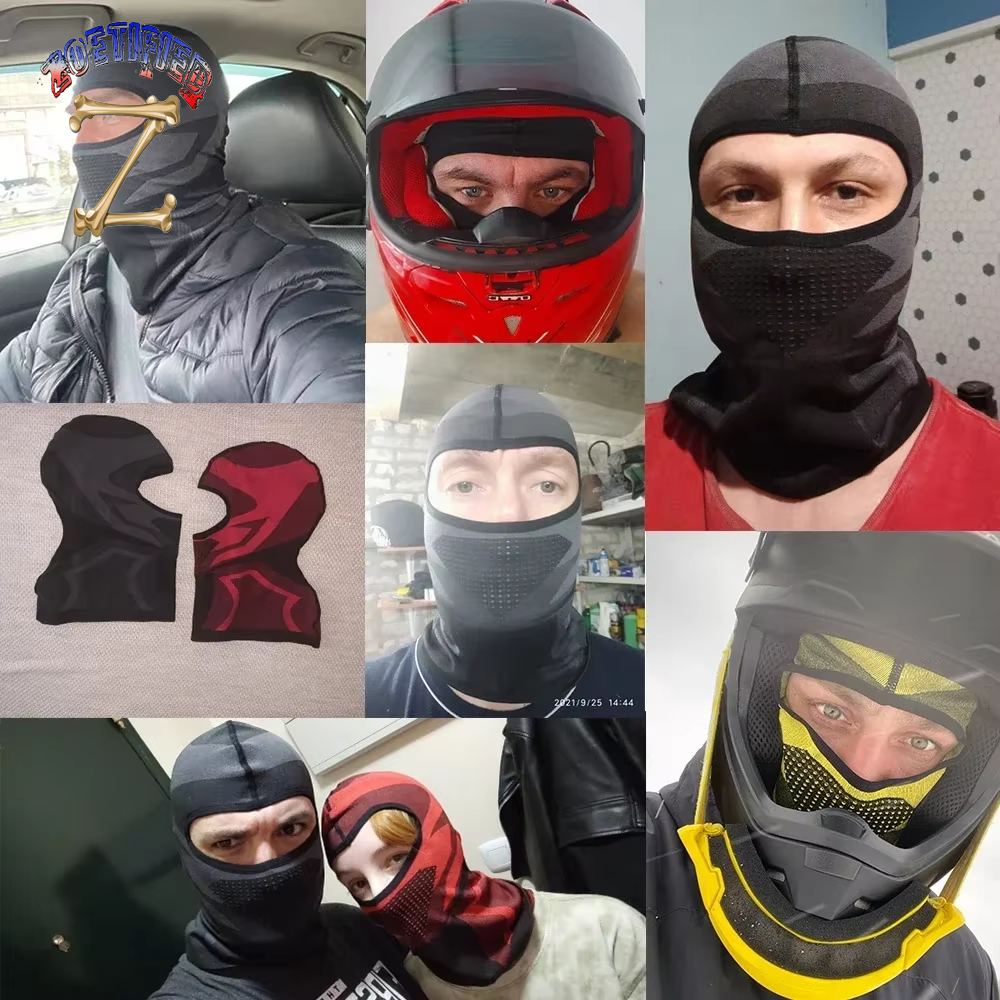 Breathable Balaclava Motorcycle Full Face Cover Motorbike Cycling Bike Mask Motocross Moto Riding Helmet Liner Caps Men Women