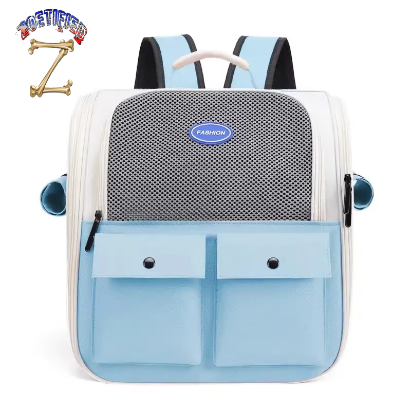 Cat Carrier Backpack Adjustable Strap Pet Carrying Bag Ventilation Large Capacity Foldable Cat Backpack for Outdoor Travel