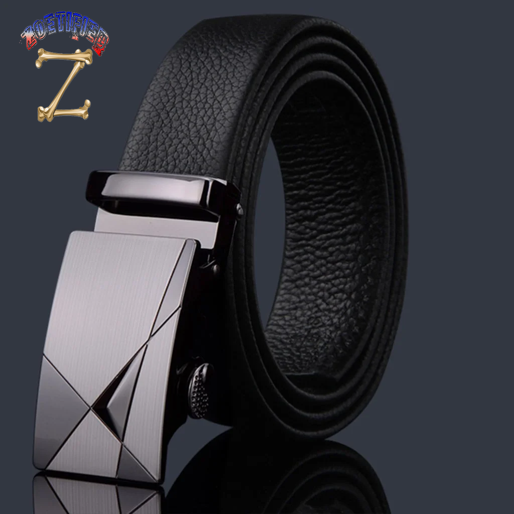 Mens Belt, Ratchet Belt Leather, Slide Belt with Easier Adjustable Buckle G One Size