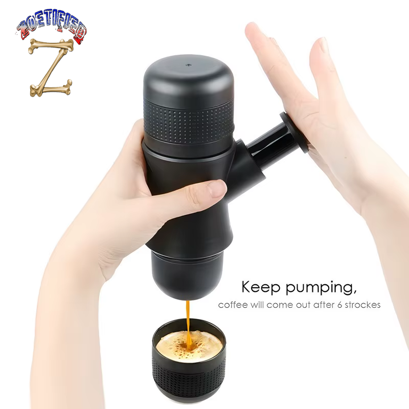 Portable Mini Hand Pressure Coffee Machine Handheld Pressure Coffee Espresso Machine Office/Home Office Travel Outdoor Travel