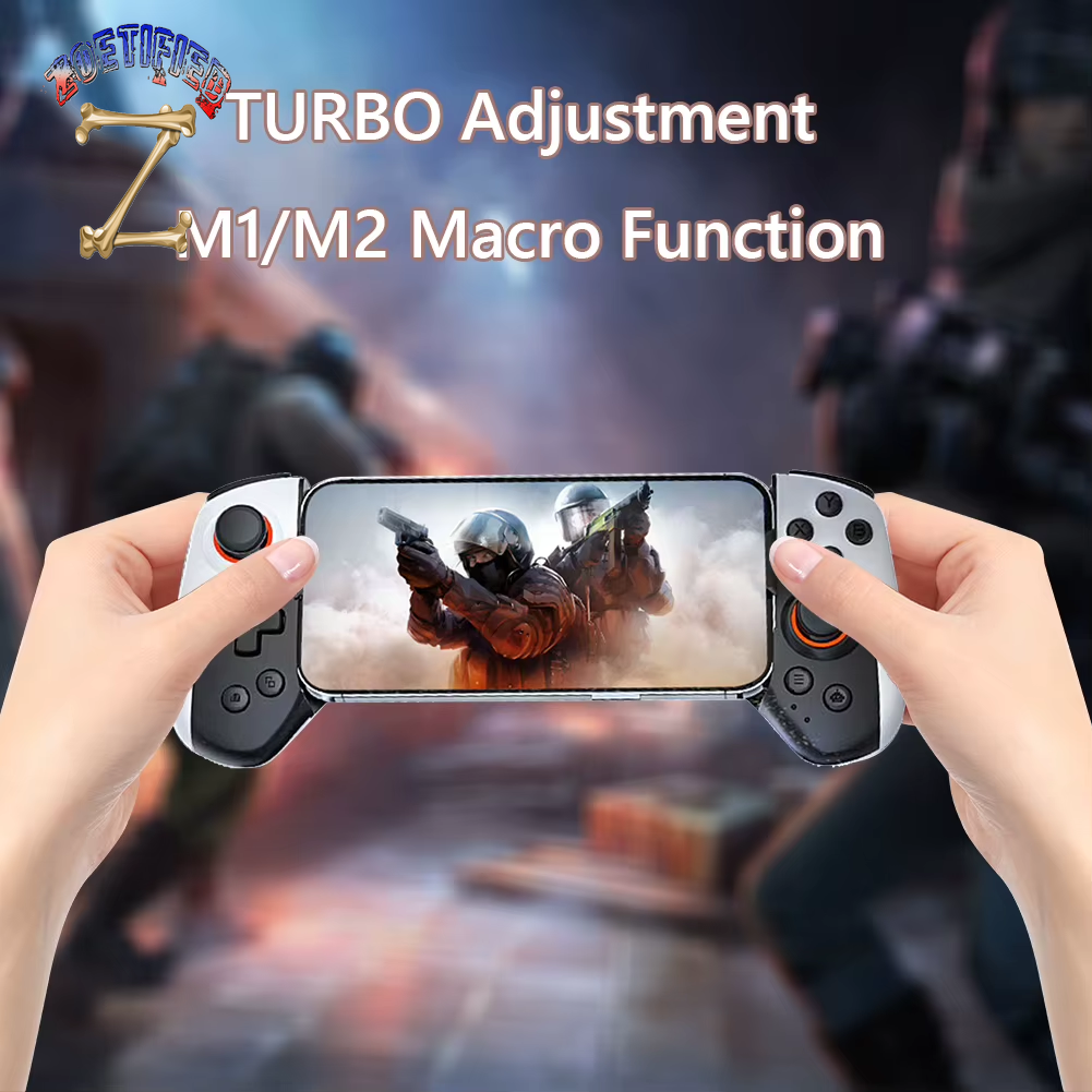 Wireless Gamepad Controller with Turbo Back Button Vibration Macro Function for Android Ios PC Switch