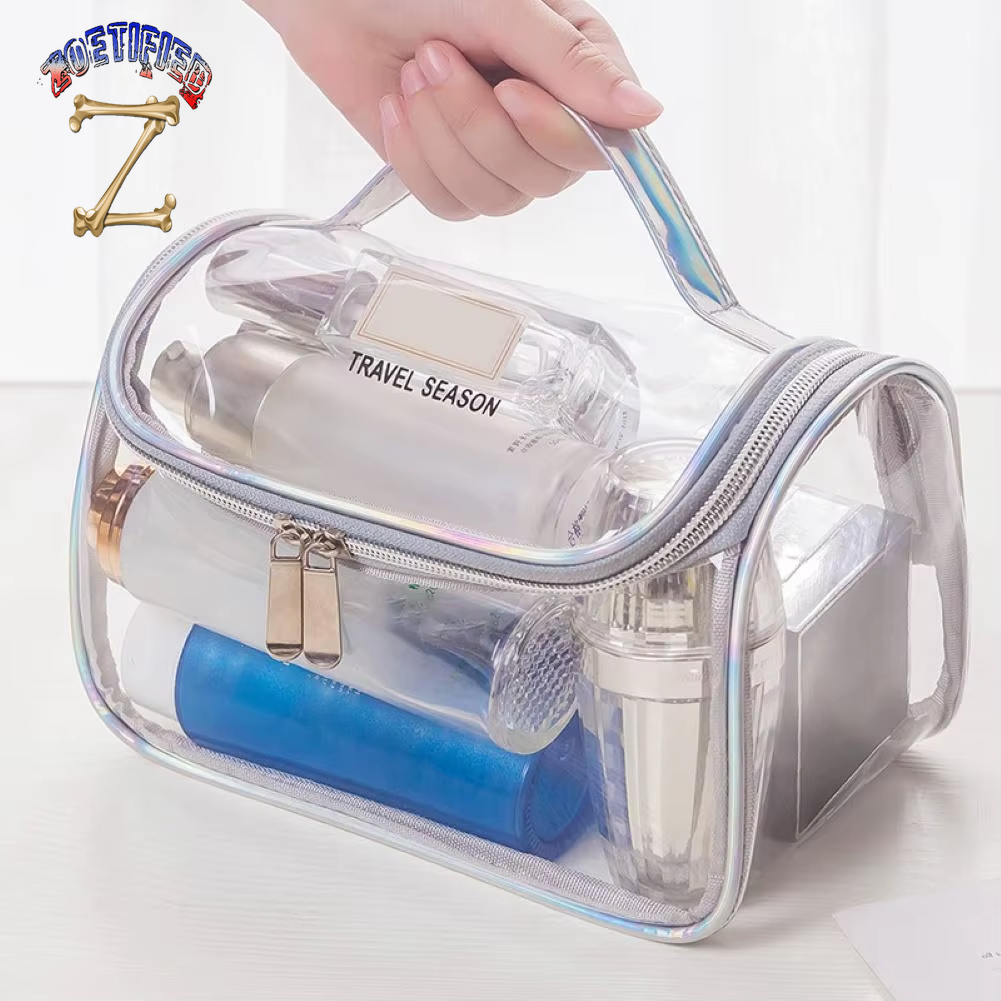 Transparent Waterproof Travel Cosmetics Storage Pouch Toiletry Makeup Zippered Travel Storage Bag Easy to Carry Косметичка