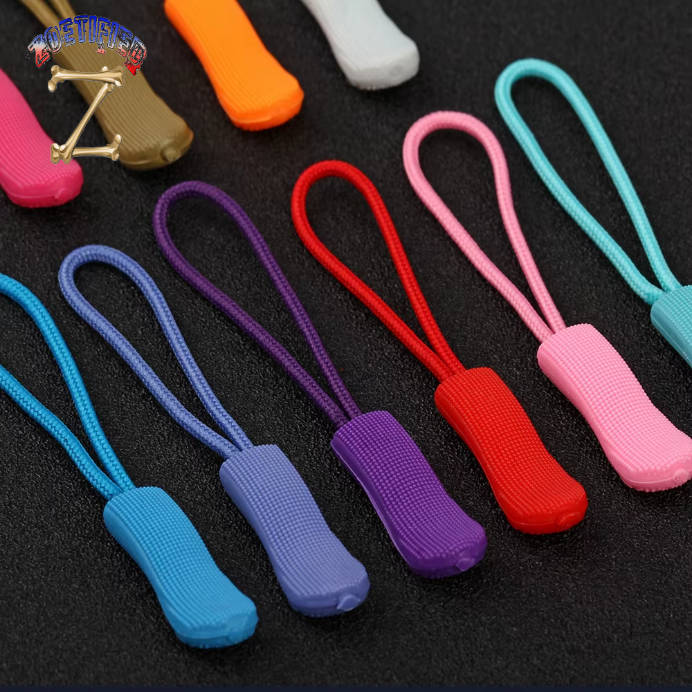 10Pcs High Quality Zipper Pull Cord Rope Pullers Zip Puller Replacement Ends Lock Zips Bags Clip Buckle Travel Accessories