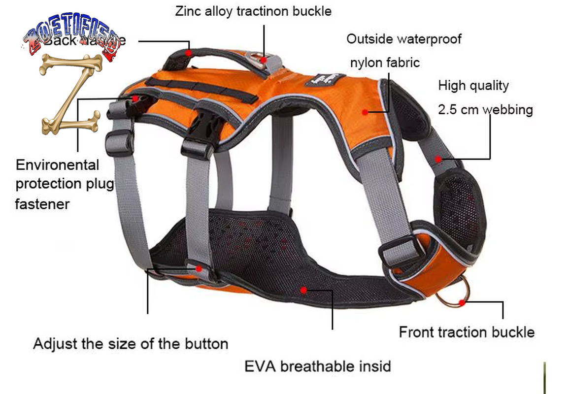 ON SALE Dog Harness Training Vest for Medium Big Dogs Adjustable Strong Outdoor Adventure Travel Harness Pitbull Dropshipping