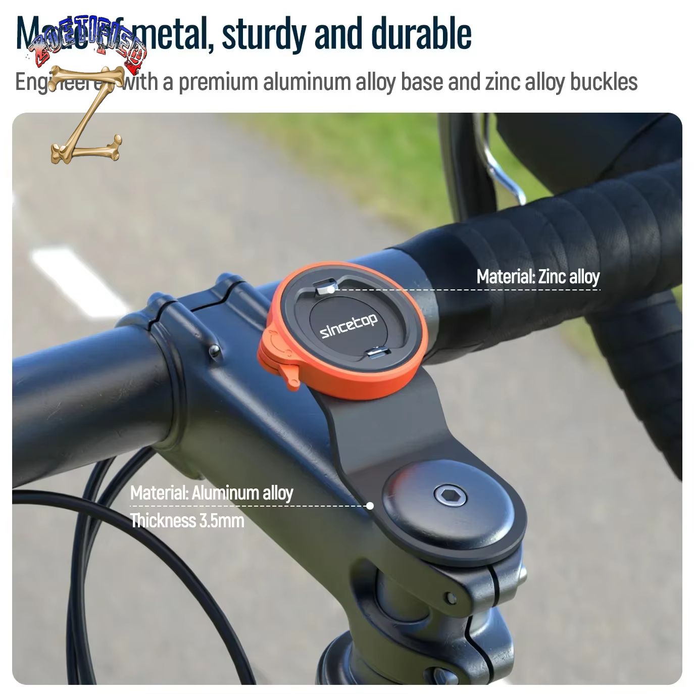 Bike Phone Holder,Bicycle Phone Mount- Aluminum Mtb/Road Bike Stem Cycling Phone Clamp,Quick Lock Release/Attach/Detach