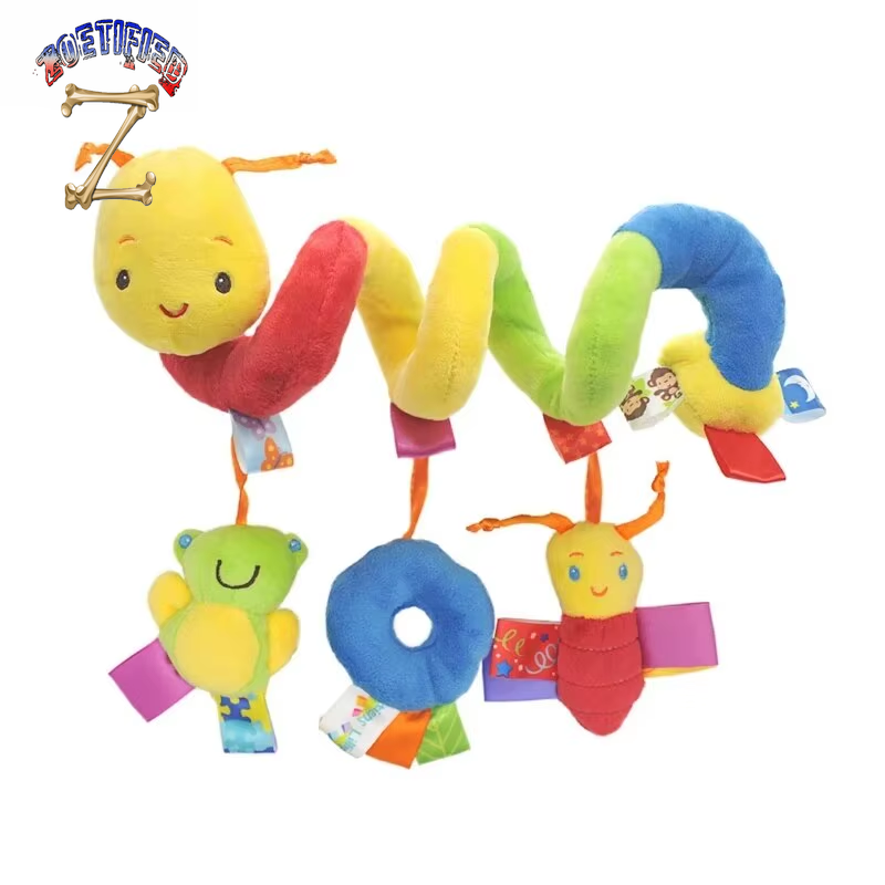 Cute Activity Musical Spiral Crib Stroller Car Seat Travel Hanging Toys Baby Boys Girls Rattles Toy