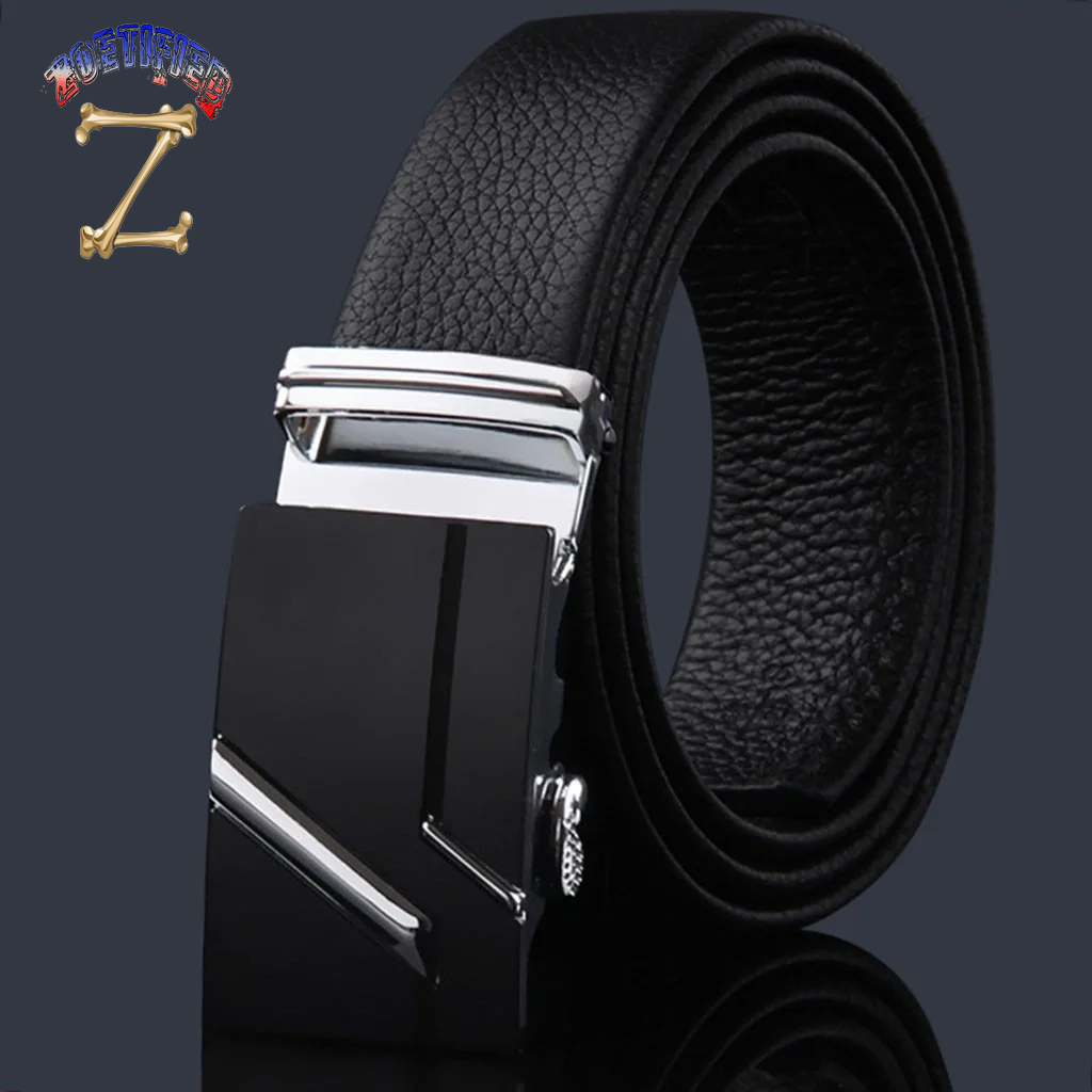 Mens Belt, Ratchet Belt Leather, Slide Belt with Easier Adjustable Buckle G One Size