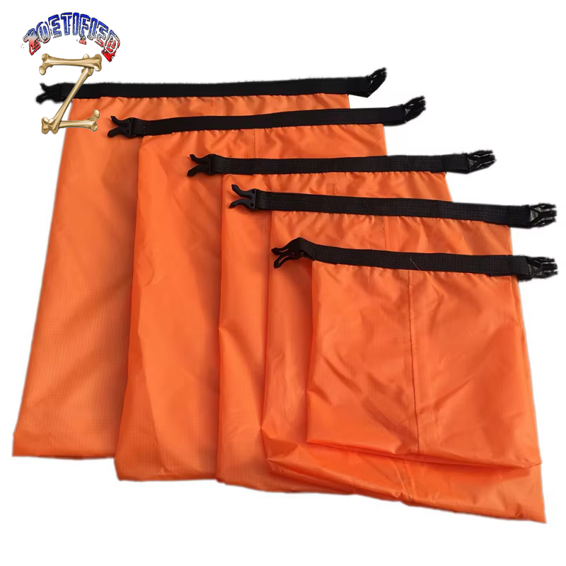 5Pcs Outdoor Waterproof Swimming Dry Bag Beach Buckled Storage Sack Camping Drifting Snorkeling Bags with Adjustable Strap Hook