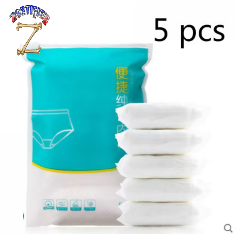 5 Pcs/Batch Disposable Cotton Underwear Hotel Sauna Foot Bath Beauty Travel Disposable Underwear Pregnant Women Panties