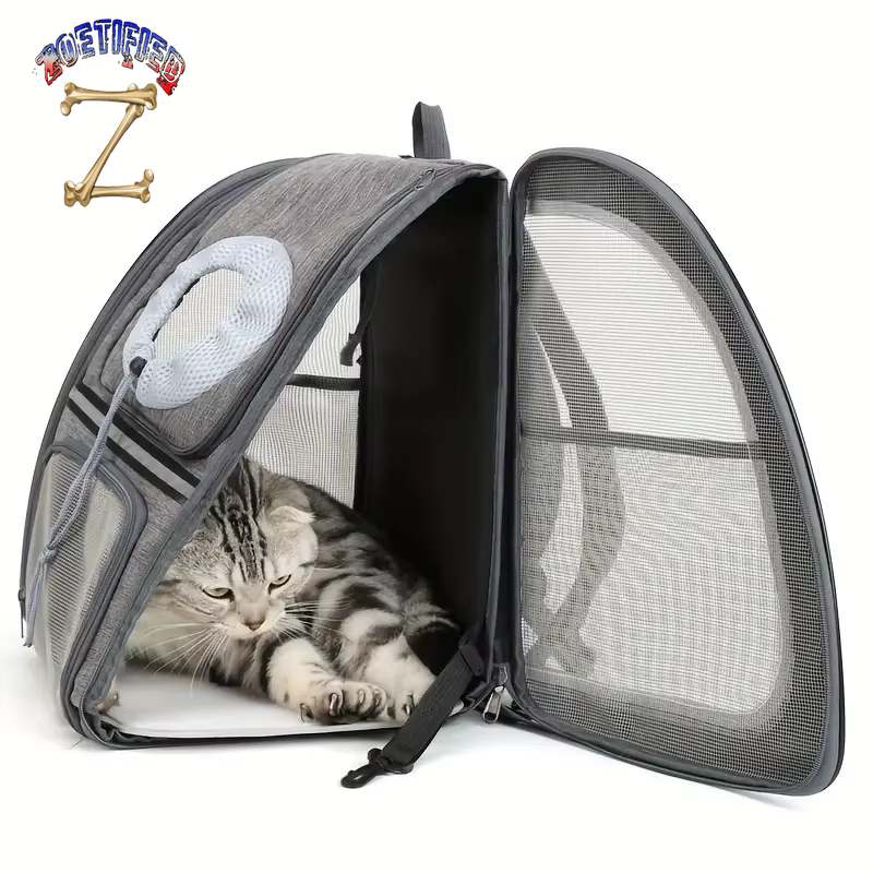 Airline-Approved Pet Backpacks Breathable Mesh Pet Cat Carrierfully Ventilated Mesh Cat Backpack for Travel