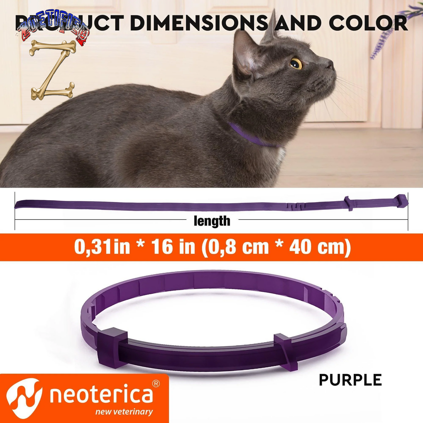 Cat Calming Collar Pet anti Anxiety Products Feline Calm Pheromones Collars 1 Pc