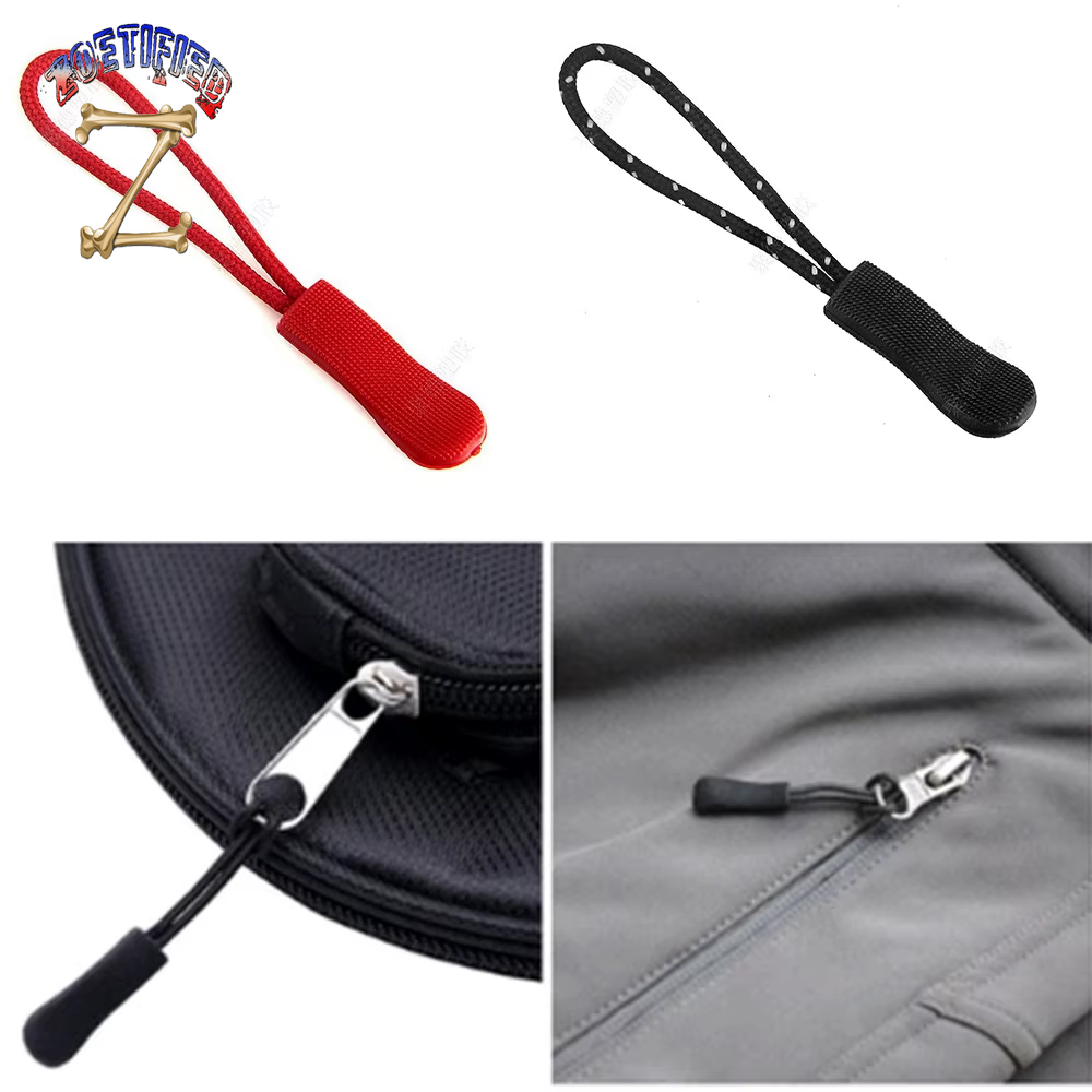 10Pcs High Quality Zipper Pull Cord Rope Pullers Zip Puller Replacement Ends Lock Zips Bags Clip Buckle Travel Accessories