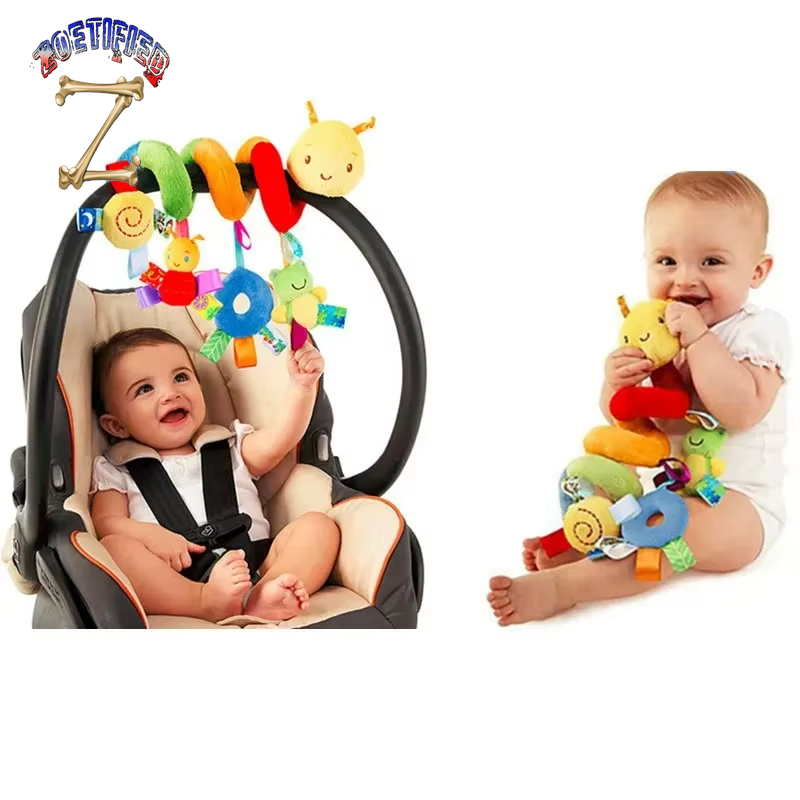 Cute Activity Musical Spiral Crib Stroller Car Seat Travel Hanging Toys Baby Boys Girls Rattles Toy