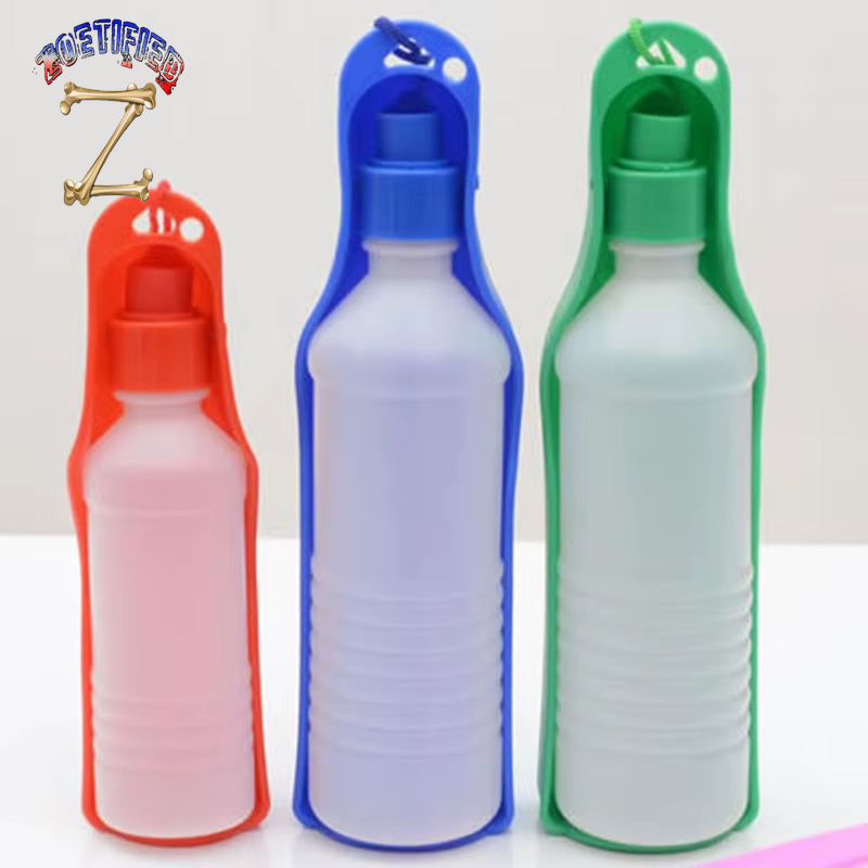 Pet Folding Drinker 500ML/250ML Pet Dog Cat Drinking Bowl Pet Travel Drinker Plastic Water Bottle Outdoor Travel Portable Bottle