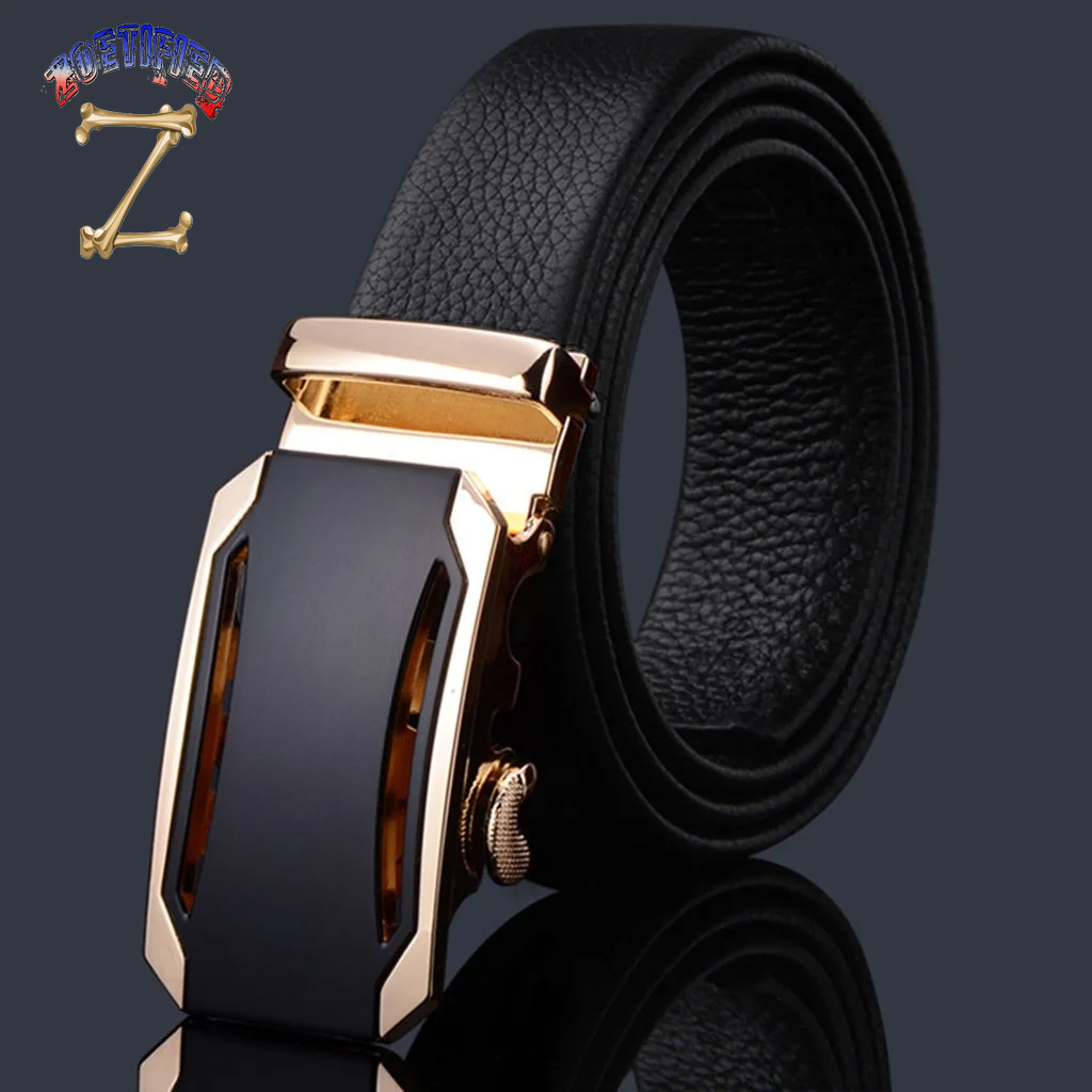 Mens Belt, Ratchet Belt Leather, Slide Belt with Easier Adjustable Buckle G One Size