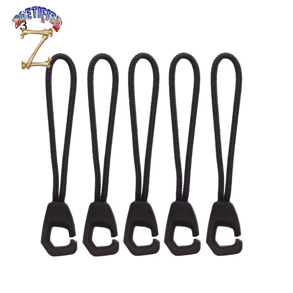 10Pcs High Quality Zipper Pull Cord Rope Pullers Zip Puller Replacement Ends Lock Zips Bags Clip Buckle Travel Accessories