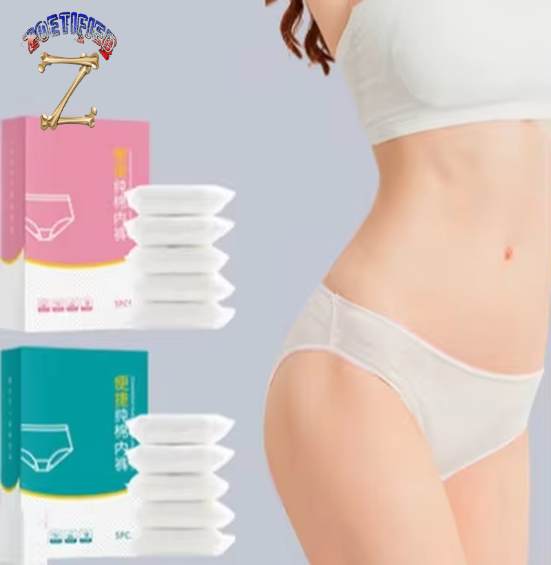 5 Pcs/Batch Disposable Cotton Underwear Hotel Sauna Foot Bath Beauty Travel Disposable Underwear Pregnant Women Panties