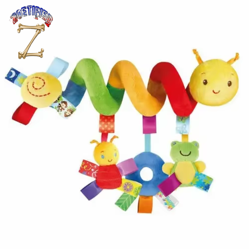 Cute Activity Musical Spiral Crib Stroller Car Seat Travel Hanging Toys Baby Boys Girls Rattles Toy