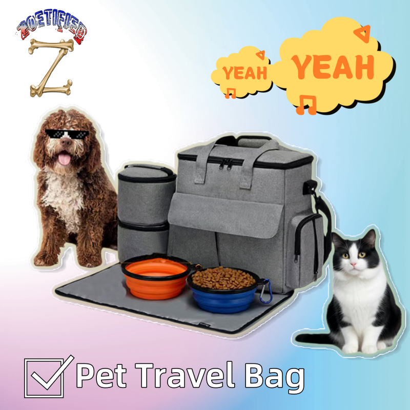 Dog Travel Bag Kit Pet Bag Out Travel Convenient Large-Capacity Backpack Outdoor Travel Traveling Storage Bag Mat