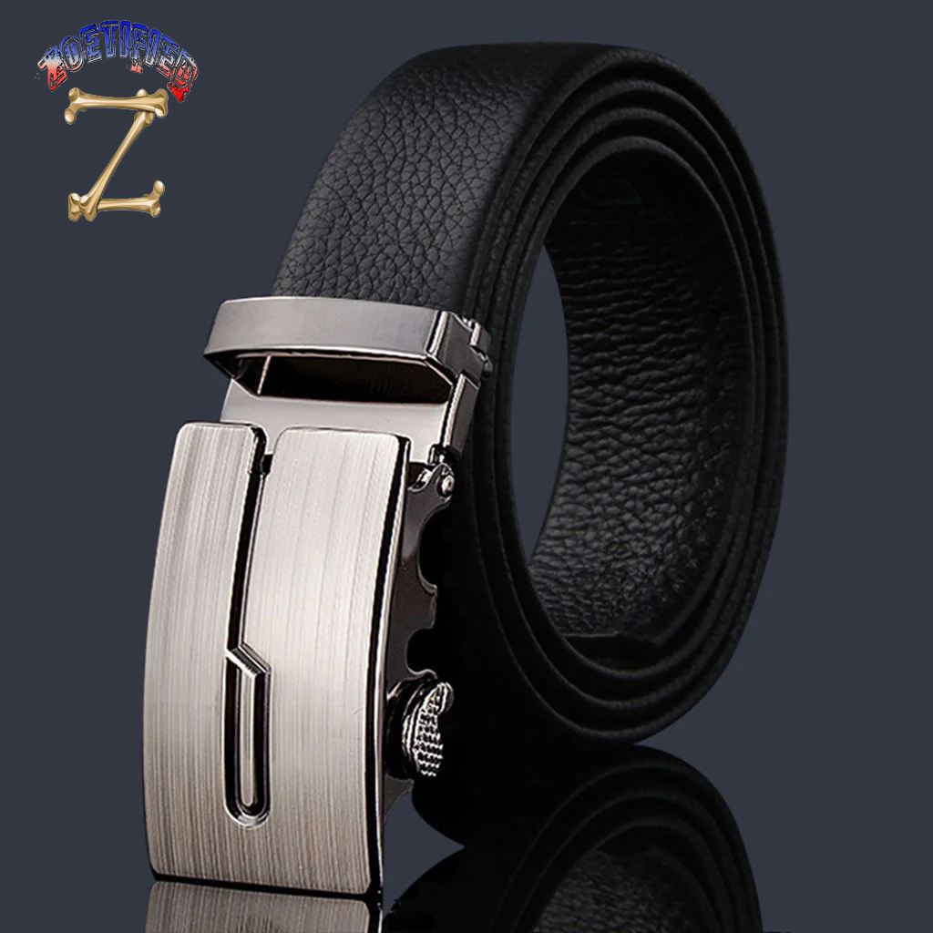 Mens Belt, Ratchet Belt Leather, Slide Belt with Easier Adjustable Buckle G One Size