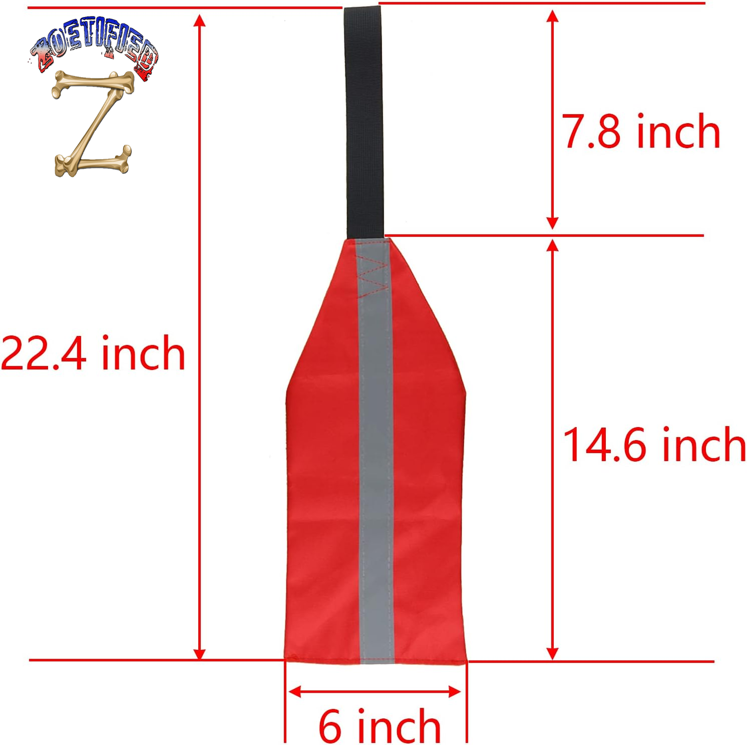 2 Pieces Travel Warning Flag Safety Travel Flag for Kayak