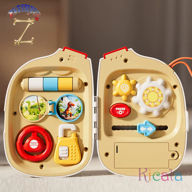 Montessori Busy Board Sensory Activities Toy Baby Pretend Play Phone Music Simulate Switch Multifunction Educational Travel Toys