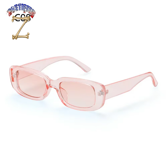 Retro Women Sunglasses Small Rectangle Frame Sun Glasses UV400 Protection Eyewear Summer Travel Beach Trendy Eyeglasses