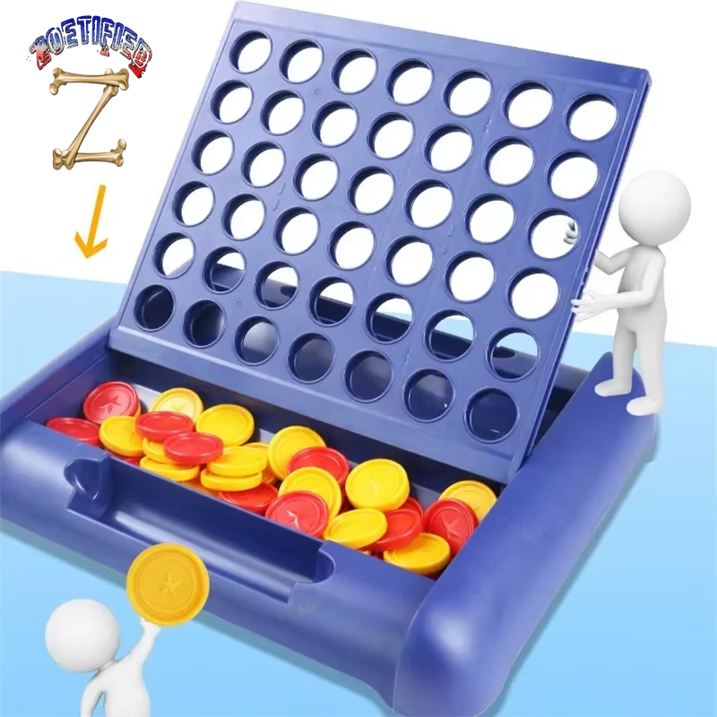 Foldable Connect 4 in a Line Board Game Classic Party Chess Family Toy Early Educational Puzzle Children Thinking Training Gifts