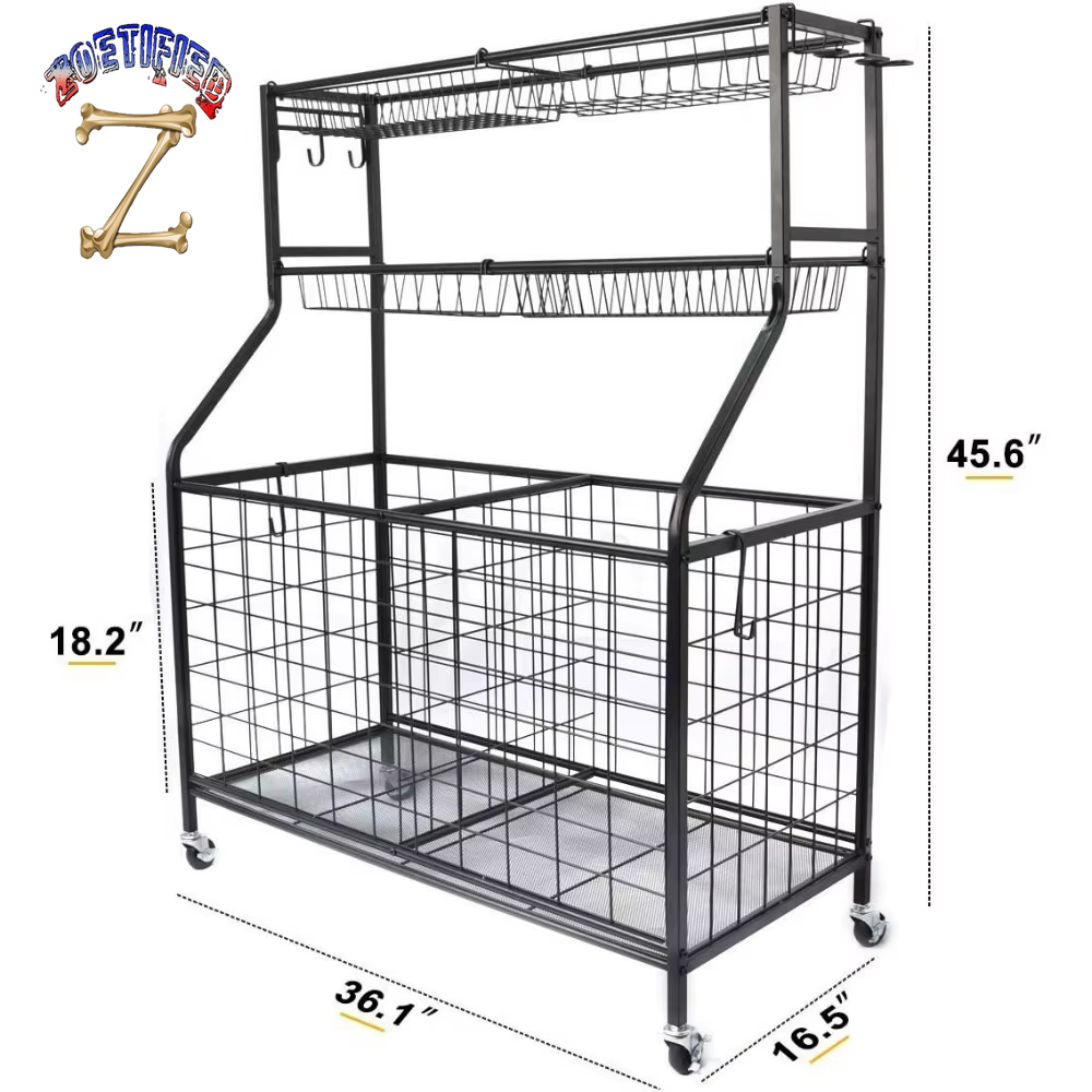 Sports Equipment Organizer, Ball Storage Rack, Garage Ball Storage, Sports Gear Storage, Rolling Sports Ball Storage Cart