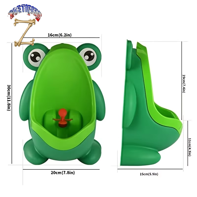 Cute Frog Potty Training Urinal Boy with Fun Aiming Target, Toilet Urinal Trainer, Children Stand Vertical Pee Infant Toddler