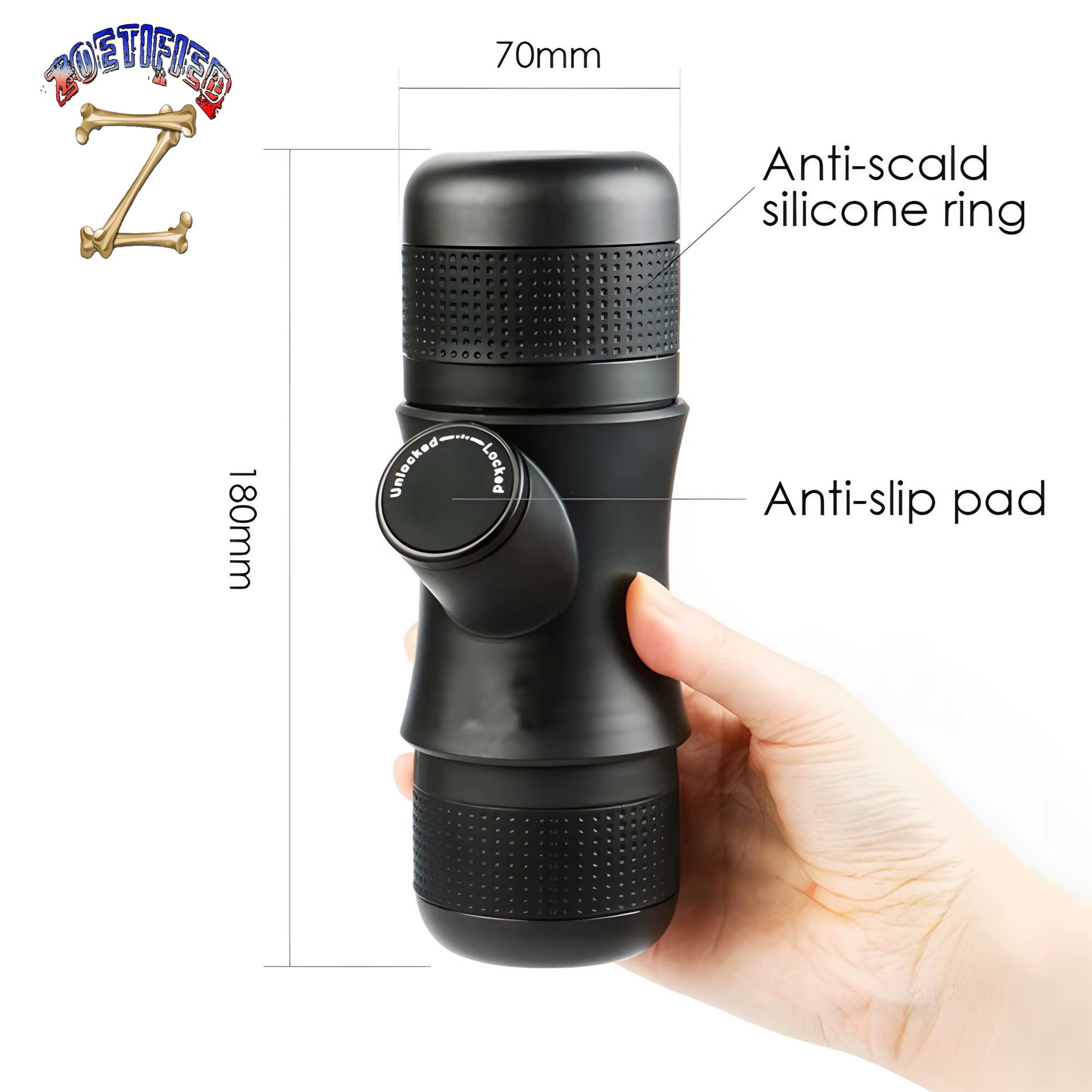 Portable Mini Hand Pressure Coffee Machine Handheld Pressure Coffee Espresso Machine Office/Home Office Travel Outdoor Travel