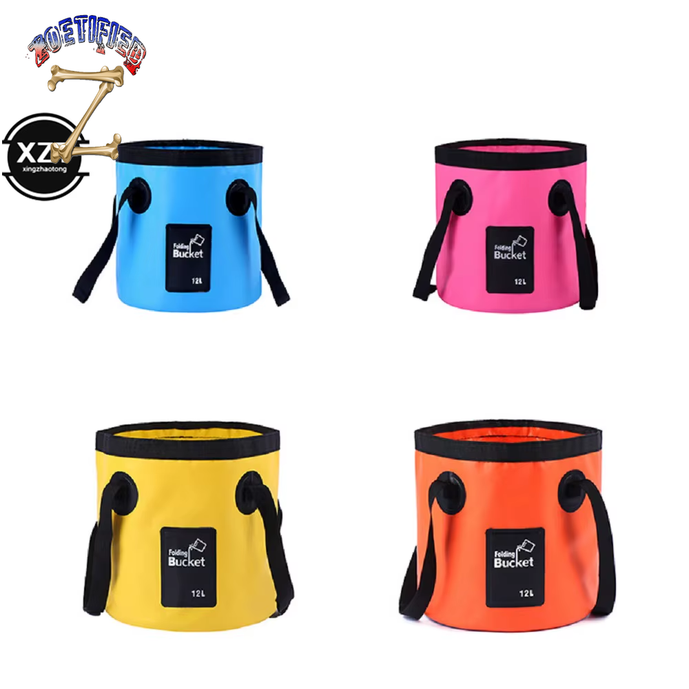 Portable Waterproof Bucket Water Storage Bag Water Bag Folding Bucket Container Carrier Bags for Fishing Camping Cooking Travel