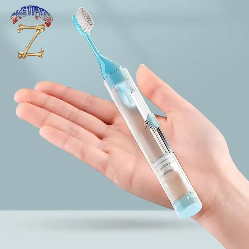 1PC Travel Portable Folding Toothbrush Travel Super Soft Bristle Toothbrush Set Creative Tooth Clean Tools Can Hold Toothpaste