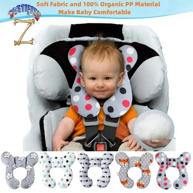 Baby Travel Pillow for Head and Neck, Upgraded Baby Support Pillow, Baby Neck Pillows for Car Seat,Pushchair,