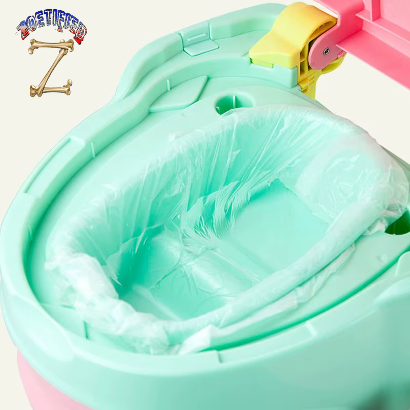 50 Pcs Potty Diaper Bags Potty Training Seat Baby Toilet Seat Bin Bags Travel Potty Liners Disposable with Drawstring